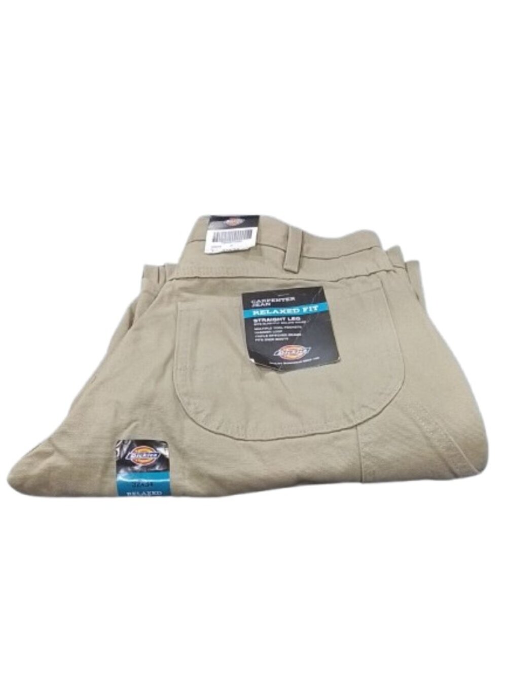 Men's Dickies Relaxed Fit Straight Leg Carpenter Jeans - Sand - 32x34 - NWT
